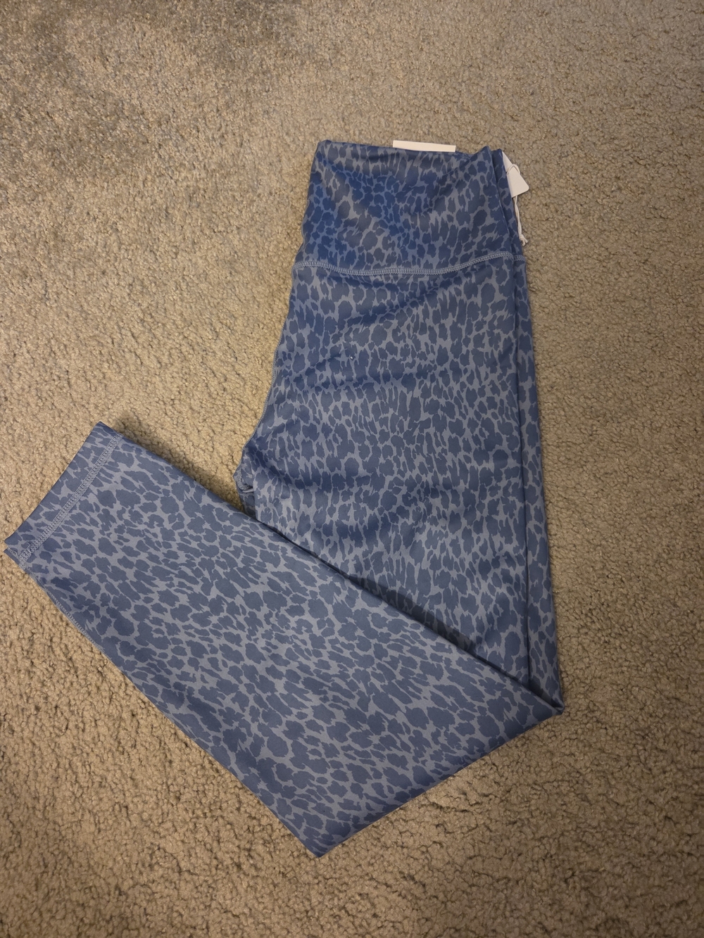 Balance Collection Blue Animal-Print High-Rise Leggings